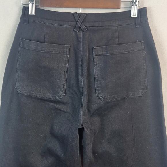 Brass Clothing Women’s Black Wide-Leg Sailor Pant Jeans Size 6 Inseam 30” NWT - Picture 11 of 16